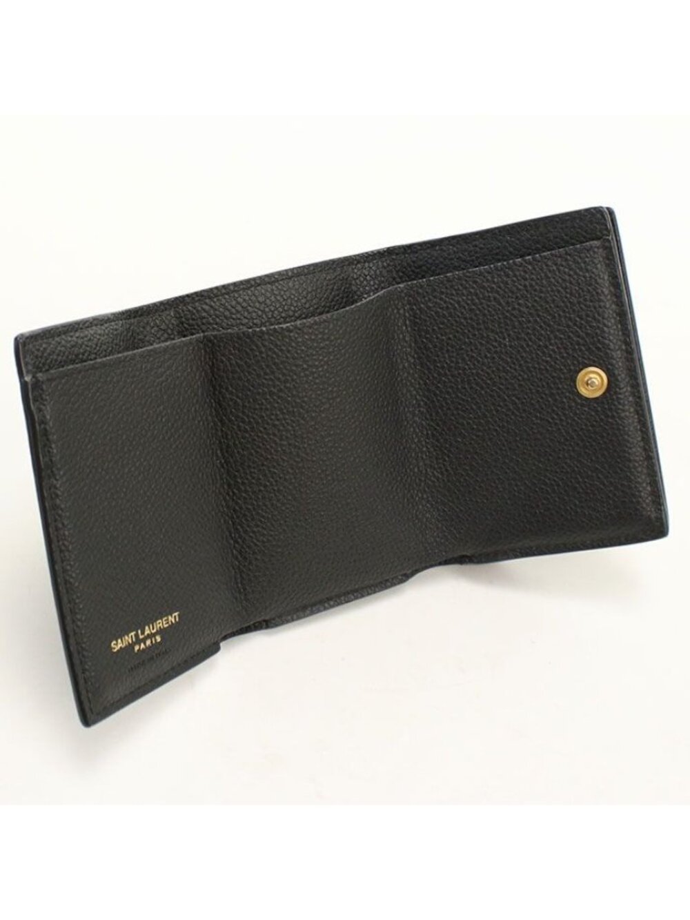 Saint Laurent Origami Tiny Wallet YSL Line Trifold Calfskin - Picture 3 of 7